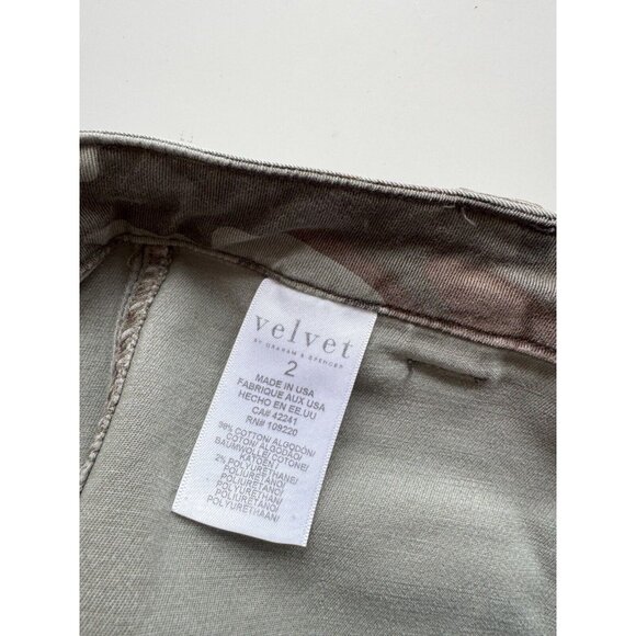 VELVET BY GRAHAM & SPENCER Ottie Camo Cotton Stretch Twill Utility Pants, Size 2 - Picture 15 of 16
